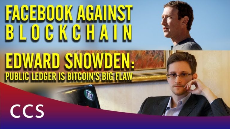 Facebook against Blockchain - Edward Snowden: Public Ledger Is Bitcoin